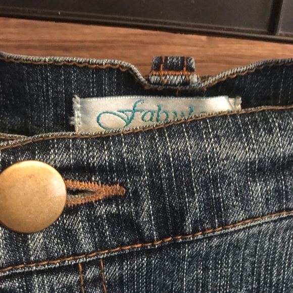 SOLD!!Fabulous Boho hippie leopard M/L denim skirt prairie cottage core - Picture 5 of 8